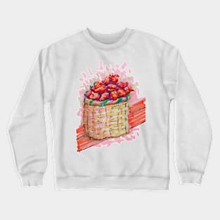 Strawberries Basket colorful Crewneck Sweatshirt